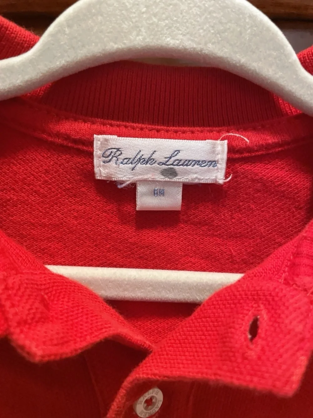 Ralph Lauren Bright Red Polo Footie One-Piece
